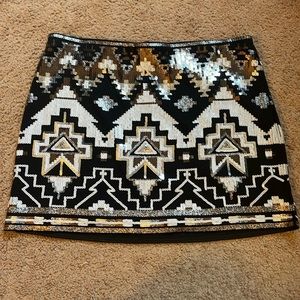 Sequined Express Mini Skirt | Size M